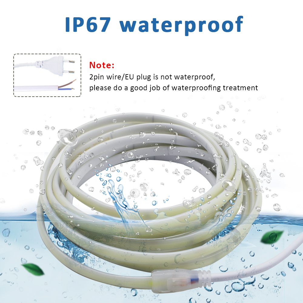 Outdoor Power Strip Weatherproof - Bande Led COB étanche 220V IP67,