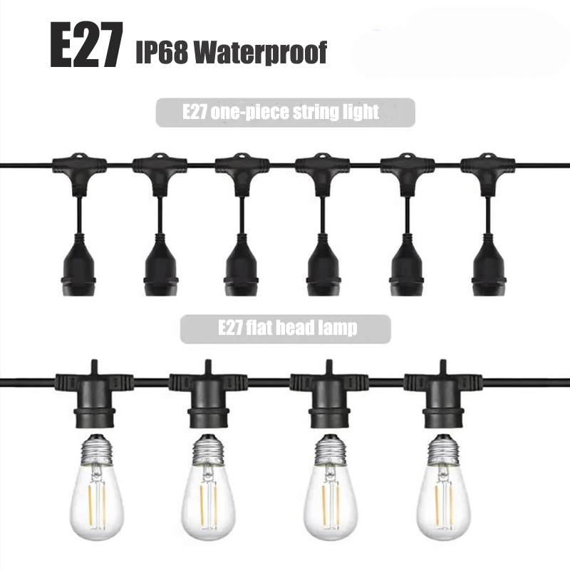 Outdoor Power Strip Weatherproof - Guirxiété de support de lampe à