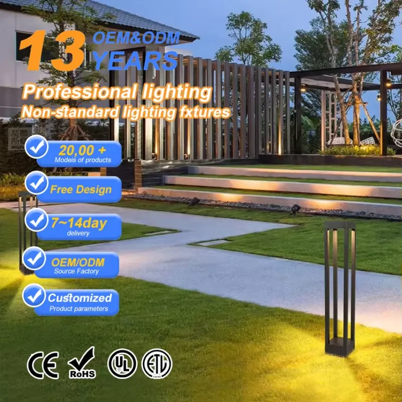 Ac Outdoor Power - Lampe à bollard LED COB, IP65,