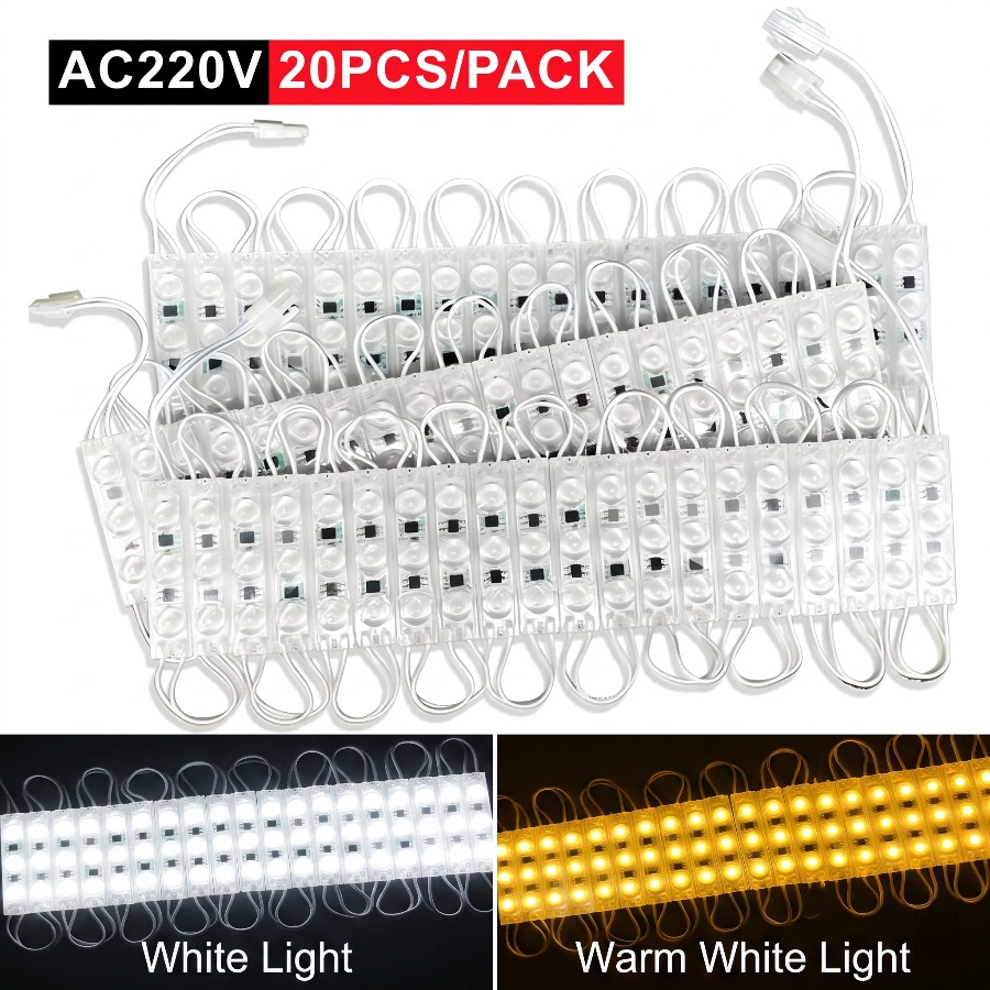 Outdoor Power Strip Weatherproof - Module LED 220V haute luminosité, 20